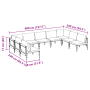 Conjunto de sofá de jardín 9 pcs Antracita Acero