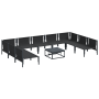 Conjunto de sofá de jardín 10 pcs Antracita Acero