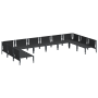 Conjunto de sofá de jardín 10 pcs Antracita Acero