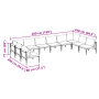 Conjunto de sofá de jardín 10 pcs Antracita Acero