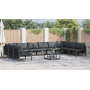 Conjunto de sofá de jardín 11 pcs Antracita Acero