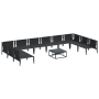 Conjunto de sofá de jardín 11 pcs Antracita Acero