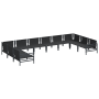 Conjunto de sofá de jardín 10 pcs Antracita Acero