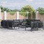 Conjunto de sofá de jardín 12 pcs Antracita Acero