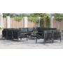 Conjunto de sofá de jardín 12 pcs Antracita Acero