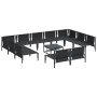 Conjunto de sofá de jardín 12 pcs Antracita Acero