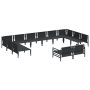 Conjunto de sofá de jardín 12 pcs Antracita Acero