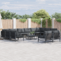 Conjunto de sofá de jardín 13 pcs Antracita Acero