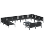 Conjunto de sofá de jardín 13 pcs Antracita Acero