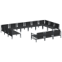 Conjunto de sofá de jardín 13 pcs Antracita Acero