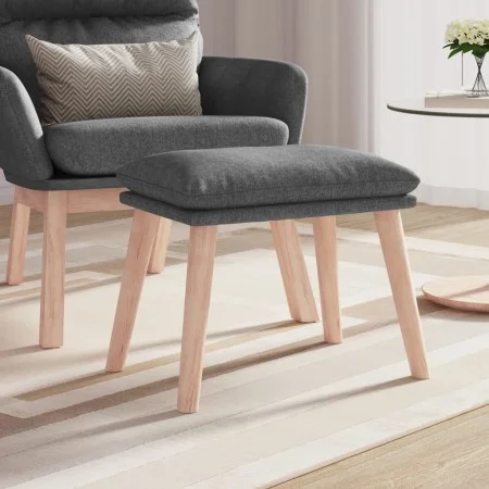 Reposapiés de tela gris claro 45x29,5x35 cm by vidaXL, Ottomans - Ref: Foro24-341424, Price: 36,01 €, Discount: %