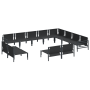 Conjunto de sofá de jardín 12 pcs Antracita Acero
