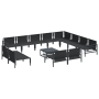Conjunto de sofá de jardín 13 pcs Antracita Acero