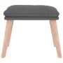 Reposapiés de tela gris claro 45x29,5x35 cm by vidaXL, Ottomans - Ref: Foro24-341424, Price: 36,01 €, Discount: %