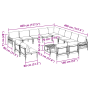 Conjunto de sofá de jardín 14 pcs Antracita Acero