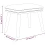 Reposapiés de tela gris claro 45x29,5x35 cm by vidaXL, Ottomans - Ref: Foro24-341424, Price: 36,01 €, Discount: %