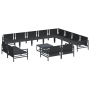 Conjunto de sofá de jardín 13 pcs Antracita Acero
