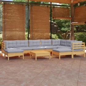 10-piece garden furniture set with solid pine wood cushions by vidaXL, Garden sets - Ref: Foro24-3096712, Price: 700,97 €, Di...
