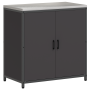 Juego de Almacenamiento de Cocina 2 pcs Negro 150 x 50 x 92 cm