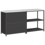 Juego de Almacenamiento de Cocina 2 pcs Negro 150 x 50 x 92 cm