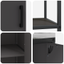 Juego de Almacenamiento de Cocina 2 pcs Negro 150 x 50 x 92 cm
