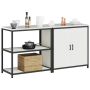Juego de Almacenamiento de Cocina 2 pcs Blanco 150 x 50 x 92 cm