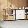 Juego de Almacenamiento de Cocina 2 pcs Blanco 150 x 50 x 92 cm