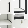 Juego de Almacenamiento de Cocina 2 pcs Blanco 150 x 50 x 92 cm