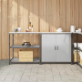 Juego de Almacenamiento de Cocina 2 pcs Plata 150 x 50 x 92 cm