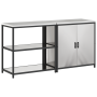 Juego de Almacenamiento de Cocina 2 pcs Plata 150 x 50 x 92 cm