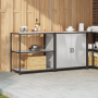 Juego de Almacenamiento de Cocina 2 pcs Plata 150 x 50 x 92 cm