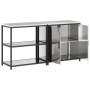 Juego de Almacenamiento de Cocina 2 pcs Plata 150 x 50 x 92 cm