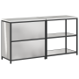 Juego de Almacenamiento de Cocina 2 pcs Plata 150 x 50 x 92 cm