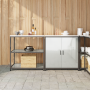 Juego de Almacenamiento de Cocina 2 pcs Plata 150 x 50 x 92 cm