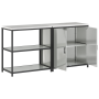 Juego de Almacenamiento de Cocina 2 pcs Plata 150 x 50 x 92 cm