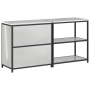 Juego de Almacenamiento de Cocina 2 pcs Plata 150 x 50 x 92 cm