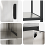 Juego de Almacenamiento de Cocina 2 pcs Plata 150 x 50 x 92 cm