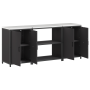 Juego de Almacenamiento de Cocina 3 pcs Negro 210 x 50 x 92 cm