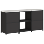 Juego de Almacenamiento de Cocina 3 pcs Negro 180 x 50 x 92 cm