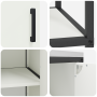 Juego de Almacenamiento de Cocina 3 pcs Blanco 180 x 50 x 92 cm