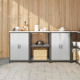 Juego de Almacenamiento de Cocina 3 pcs Plata 180 x 50 x 92 cm