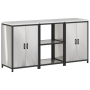 Juego de Almacenamiento de Cocina 3 pcs Plata 180 x 50 x 92 cm