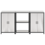 Juego de Almacenamiento de Cocina 3 pcs Plata 180 x 50 x 92 cm