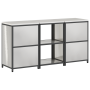 Juego de Almacenamiento de Cocina 3 pcs Plata 180 x 50 x 92 cm