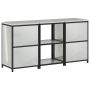 Juego de Almacenamiento de Cocina 3 pcs Plata 180 x 50 x 92 cm