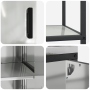 Juego de Almacenamiento de Cocina 3 pcs Plata 180 x 50 x 92 cm