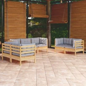 Gartenmöbelset 7-teilig und Kissen aus massivem Kiefernholz von vidaXL, Gartensets - Ref: Foro24-3096255, Preis: 555,72 €, Ra...