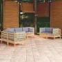 7-piece garden furniture set with solid pine wood cushions by vidaXL, Garden sets - Ref: Foro24-3096255, Price: 555,72 €, Dis...