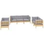 7-piece garden furniture set with solid pine wood cushions by vidaXL, Garden sets - Ref: Foro24-3096255, Price: 555,72 €, Dis...