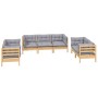 Gartenmöbelset 7-teilig und Kissen aus massivem Kiefernholz von vidaXL, Gartensets - Ref: Foro24-3096255, Preis: 583,28 €, Ra...